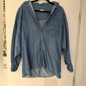 community denim oversized shirt
